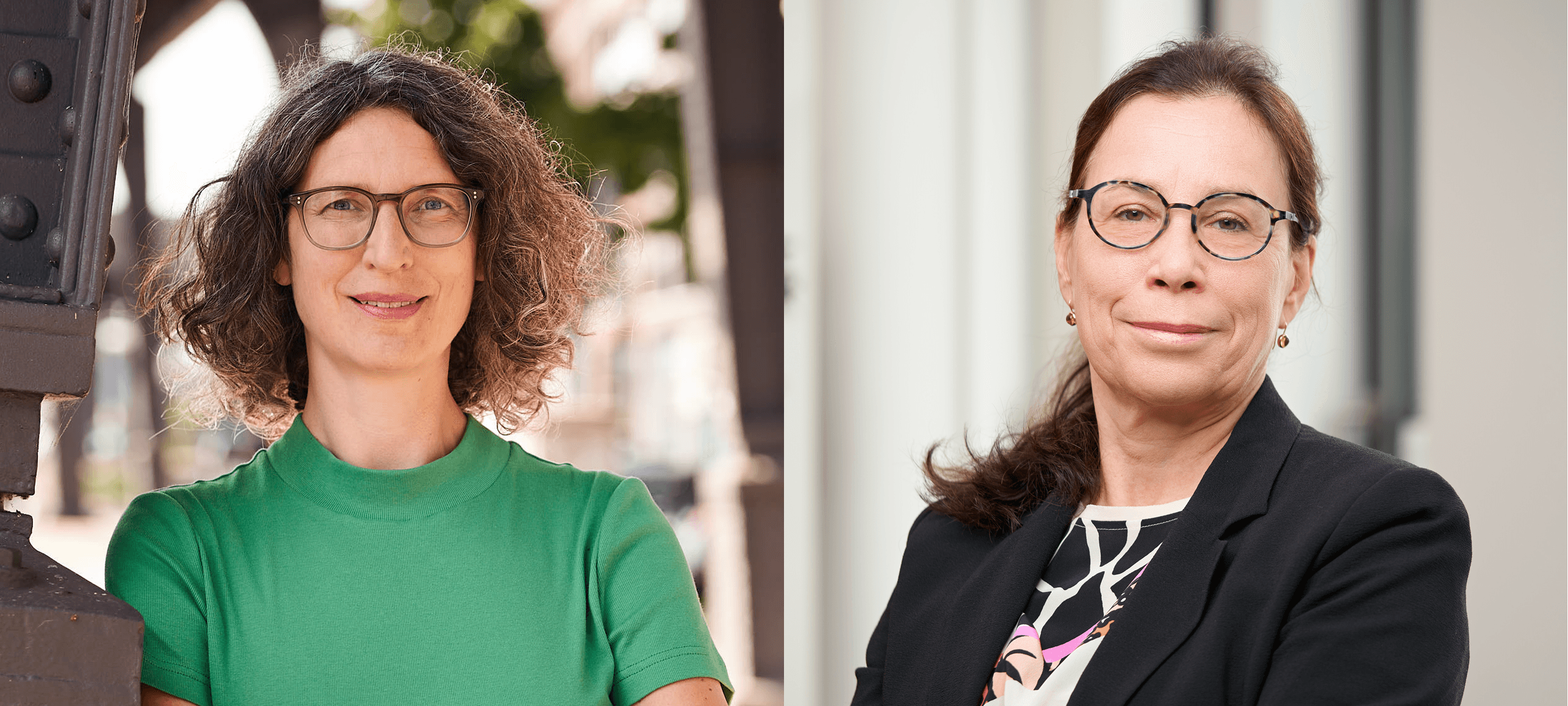 Das Bild zeigt Julia André, Leiterin des Bereichs Alter und Demografie bei der Körber-Stiftung, und Irina Eckardt, Mitglied des Präsidiums der Initiative D21